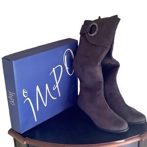 Impo Steel Grey Faux Suede Boots